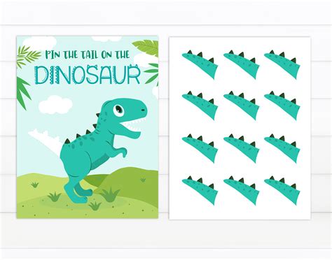 Pin The Tail On The Dinosaur Printable Free